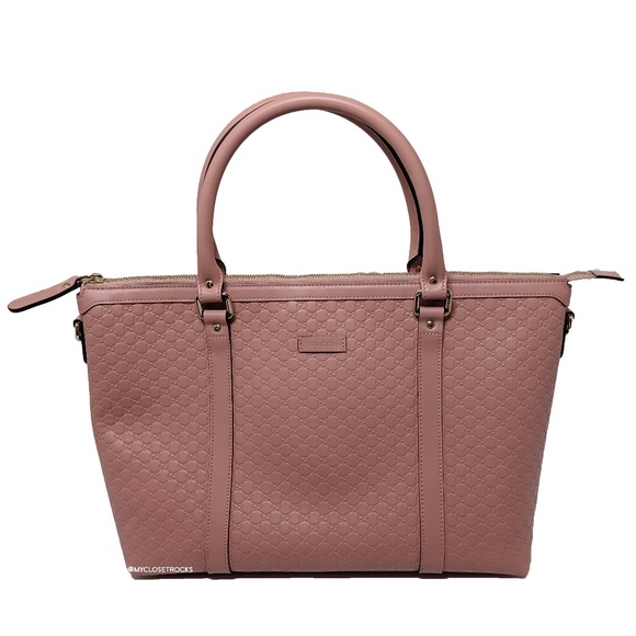 Gucci Handbags - Gucci Soft Pink Leather Micro GG Joy Handbag
